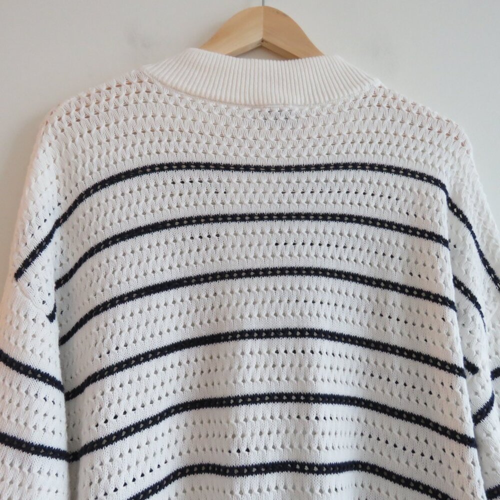 SERAPHINE Helga Textured Stripe Cotton Maternity Nursing Sweater Jumper Size L - Picture 14 of 16